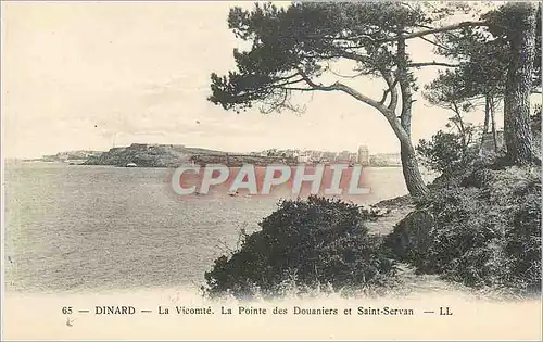 Ansichtskarte AK Dinard la Vicomte la Pointe des Douaniers et Saint Servan