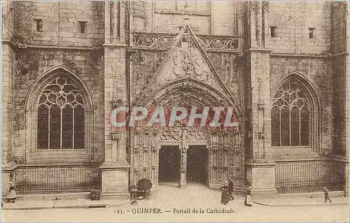 Ansichtskarte AK Quimper Portail de la Cathedrale