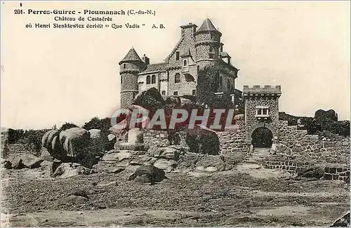 Cartes postales Perros Guirec Ploumanach C du N Chateau de Costaeres