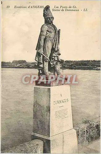 Ansichtskarte AK Environs d'Angers les Ponts de Ce Statue de Dumnacus