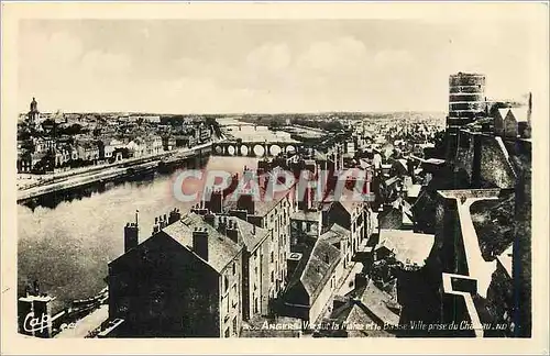 Cartes postales Angers vus sur la basses Ville prise du Chateau