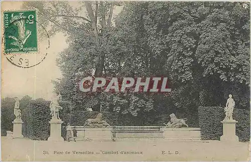 Cartes postales Parc de Versailles Combat d'Animaux