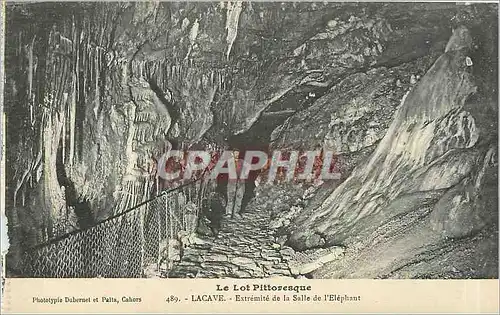 Cartes postales Le Lot Pittoresque Lacave Extremite de la Salle de l'Elephant