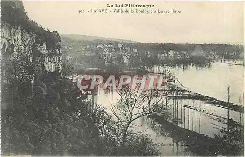 Cartes postales Le Lot Pittoresque Lacave Vallee de la Dordogne a Lacave l'Hiver