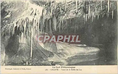 Cartes postales Le Lot Pittoresque Lacave Fond de la Salle du Lac