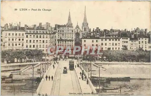 Ansichtskarte AK Lyon Pont du Change