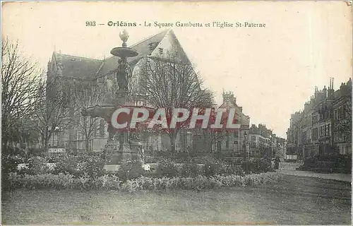 Cartes postales Orleans le Square Gambetta et l'Eglise St Paterne