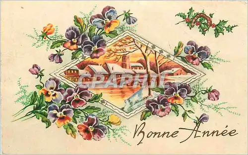 Cartes postales Bonne Annee Fleurs