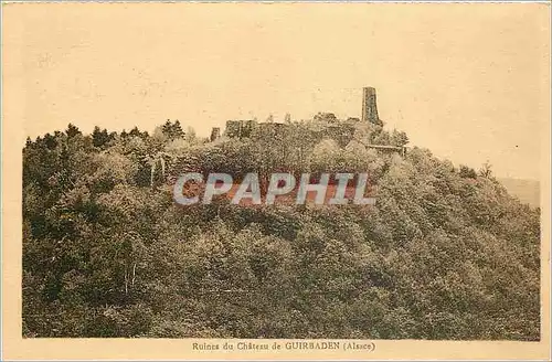 Ansichtskarte AK Ruines du Chateau de Guirbaden Alsace