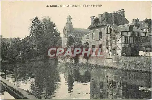 Cartes postales Lisieux la touques l'eglise St Desir