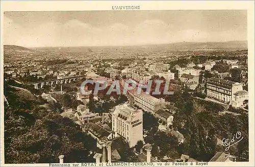 Ansichtskarte AK L'Auvergne panorama sur Royat et Clermont Ferrand vu du Paradis a Royal