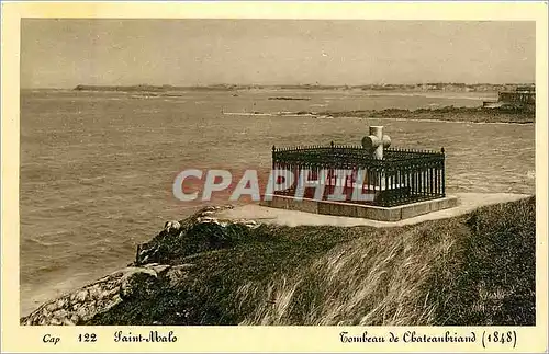 Cartes postales Saint Malo Tombeau de Chateaubrind 1848