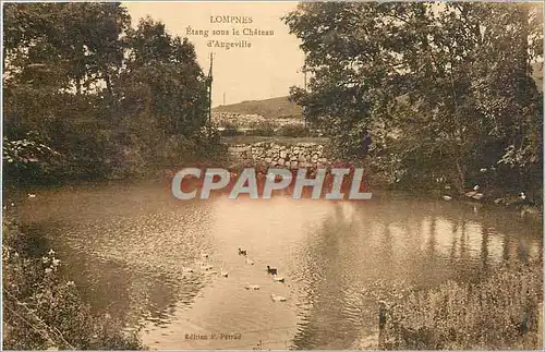 Cartes postales Lompnes Etang sous le Chateau d'Augeville