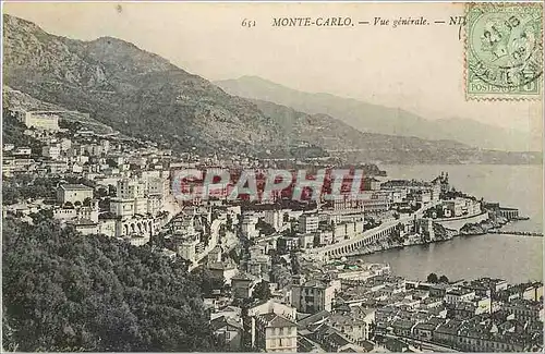 Cartes postales Monte Carlo vue generale