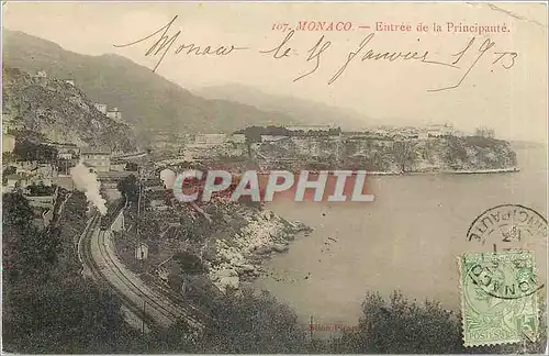Cartes postales Monaco Entree de la Principale Train