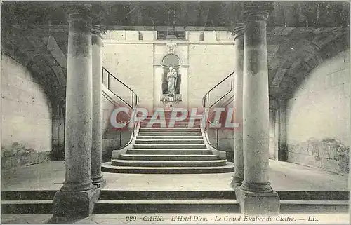 Ansichtskarte AK Caen l'hotel Dieu le grand escalier du Cloitre