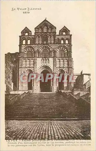 Cartes postales Le Puy facade principale de la Cathedrale