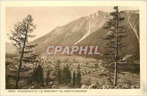 Cartes postales Chamonix et le brevent vu des Planards