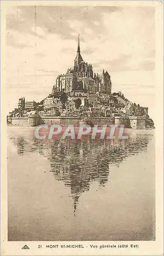Cartes postales Mont St Michel vue generale cote est
