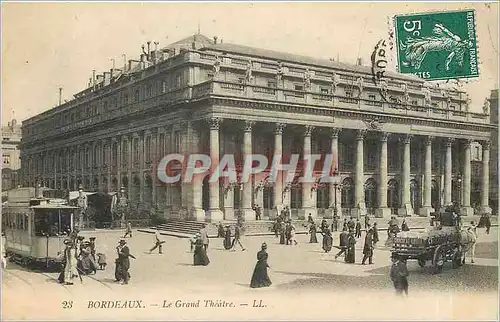 Ansichtskarte AK Bordeaux le grand theatre Tramway