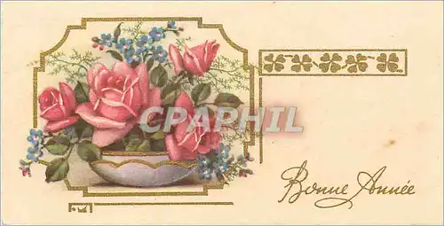 Cartes postales Bonne Annee Fleurs