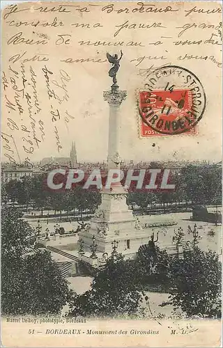 Cartes postales Bordeaux Monument des Girondins