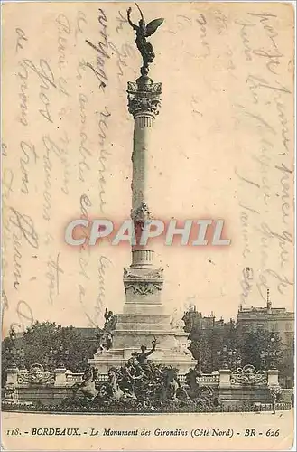 Cartes postales Bordeaux Monument des Girondins Cote Nord