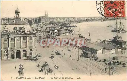 Cartes postales Bordeaux Les Quais vue prise de la Douane