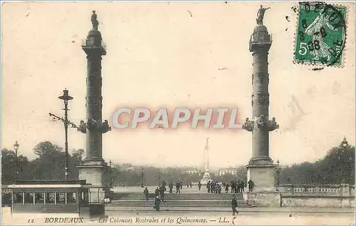 Cartes postales Bordeaux les Colonnes Rostrales et les Quincones