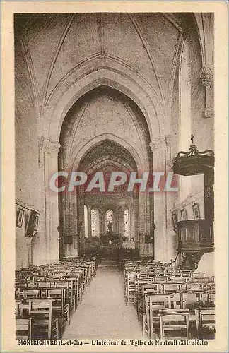 Ansichtskarte AK Monirichard L et Ch l'Interieur de l'Eglise de Nanteuil XII siecle