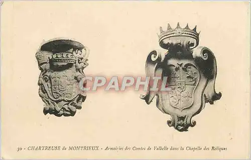 Cartes postales Chartreuse de Montrieux Armoiries des Comtes de Valbelle dans la Chapelle des Reliques