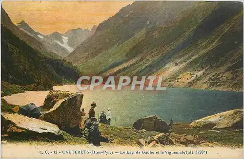 Ansichtskarte AK Cauterets Htes Pyr le lac de Gaube et le Vignemale