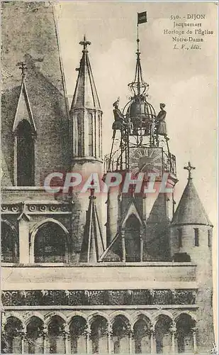 Cartes postales Dijon Jacquemart horloge de l'Eglise Notre Dame