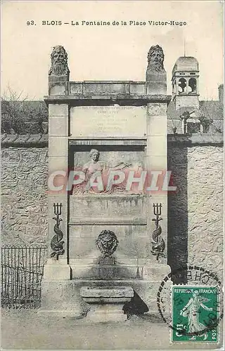 Cartes postales Blois la fontaine de la place Victor Hugo