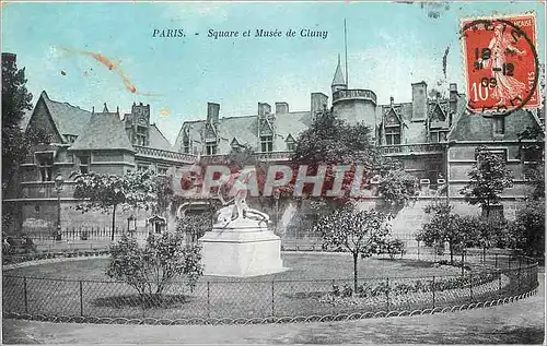 Cartes postales Paris Square et Musee de Cluny