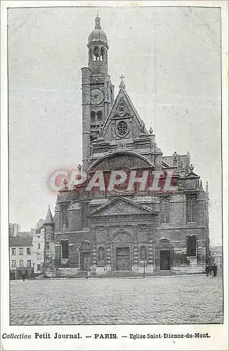 Cartes postales Collection petit journal Paris Eglise Saint Etienne du Mont