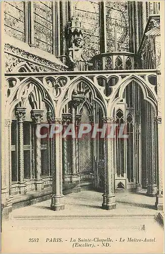 Cartes postales Paris la Sainte Chapelle le Maitre Autel Escalier