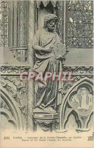 Ansichtskarte AK Paris Interieur de la Sainte Chapelle un Apotre