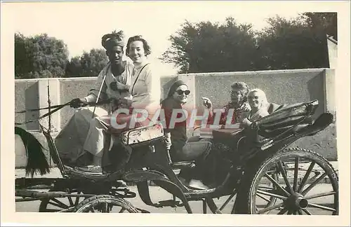 CARTE PHOTO Caleche Femmes Egypte