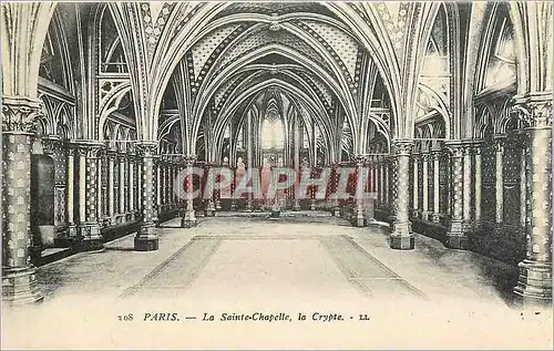 Cartes postales Paris la Sainte Chapelle la Crypte