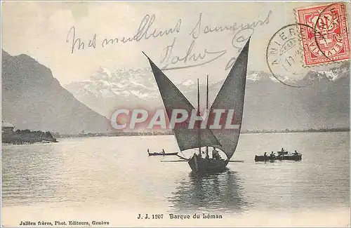 Cartes postales Barque du Leman Bateau