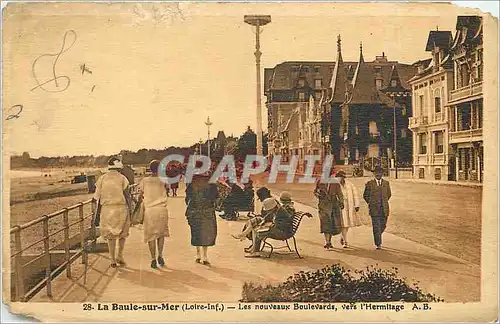 Cartes postales La Baule sur mer Loire Inf Les Nouveaux boulevards vers l'Hermitage