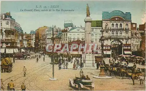 Cartes postales Lille la grande place entree de la rue Esquermoise
