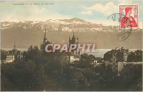 Cartes postales Lausanne et les Alpes de Savoie