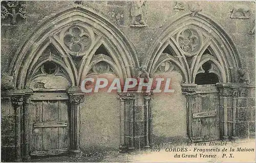 Cartes postales Le Tarn Illustre Cordes Fragments de la Maison du Grand veneur