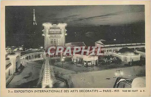 Cartes postales Exposition internationale des Arts Decoratifs Paris 1925 vue de Nuit