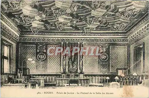 Ansichtskarte AK Rouen Palais de Justice le Plafond de la Salle des Assises