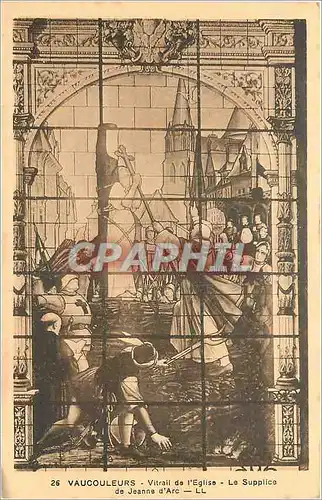 Cartes postales Vaucouleurs Vitrail de l'Eglise le Suppice de Jeanne d'Arc