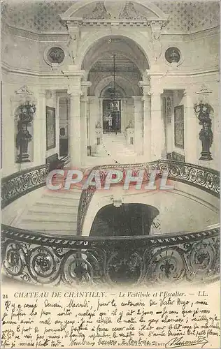 Ansichtskarte AK Chateau de Chantilly le vestibule et l'Escalier