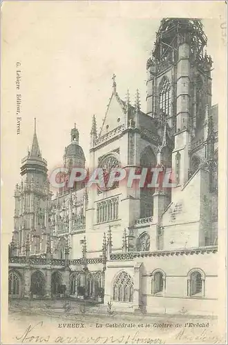 Cartes postales Evreux la cathedrale et le cloitre de l'Eveche
